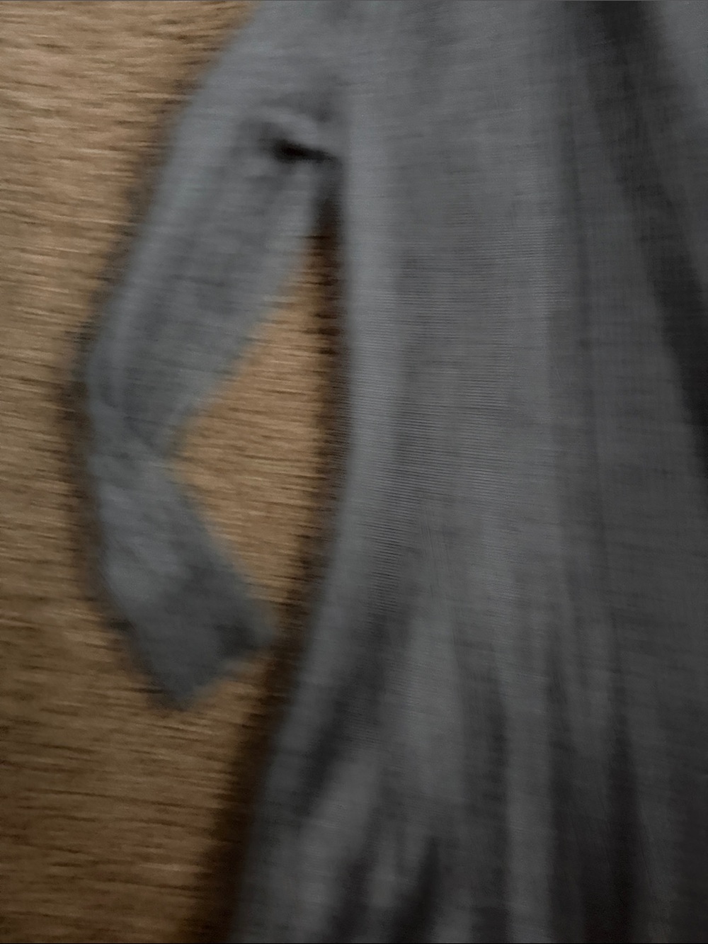 White House Black Market Gray Open-Front Ribbed Trim Cardigan - Picture 4 of 7